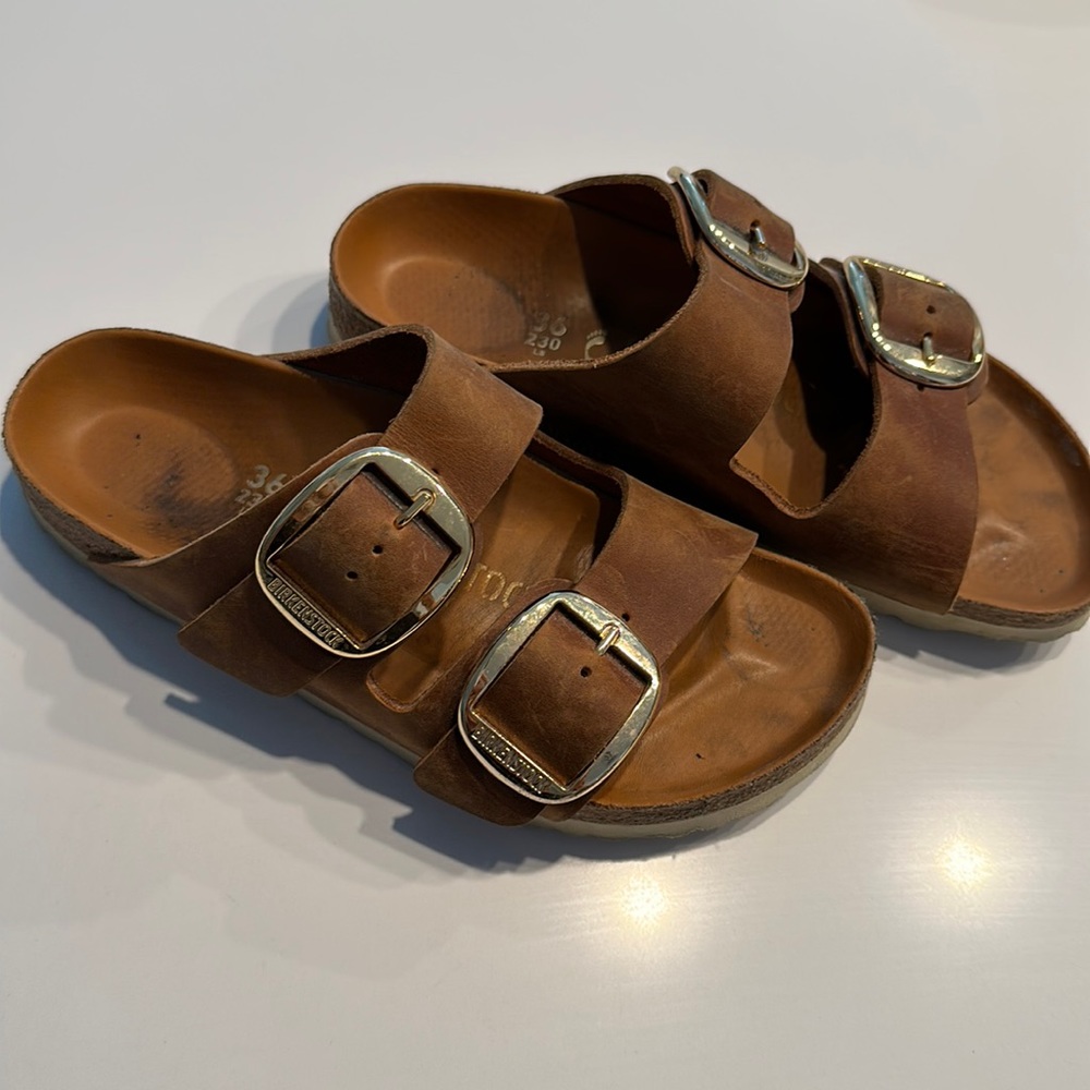 Birkenstock’s big buckle suede